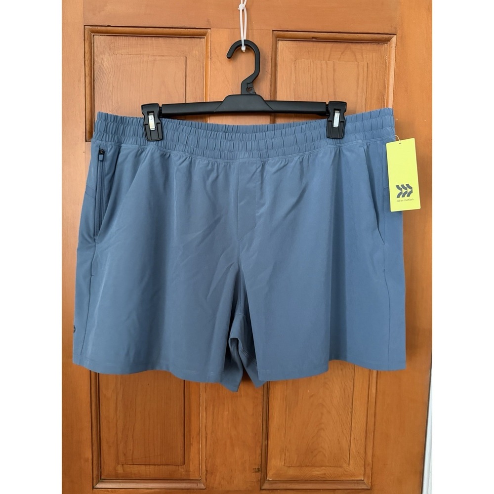 Men's All In Motion Slate Blue Elevated 2-in-1 Run Shorts Size XXL NWT Liner